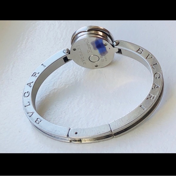 Stainless Steel Diamond Blue Mother of Pearl 22mm B.zero1 Quartz Decor Watch - Picture 4 of 8